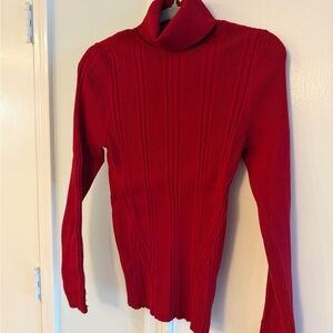 White House Black Market Vibrant Red Turtleneck Sweater